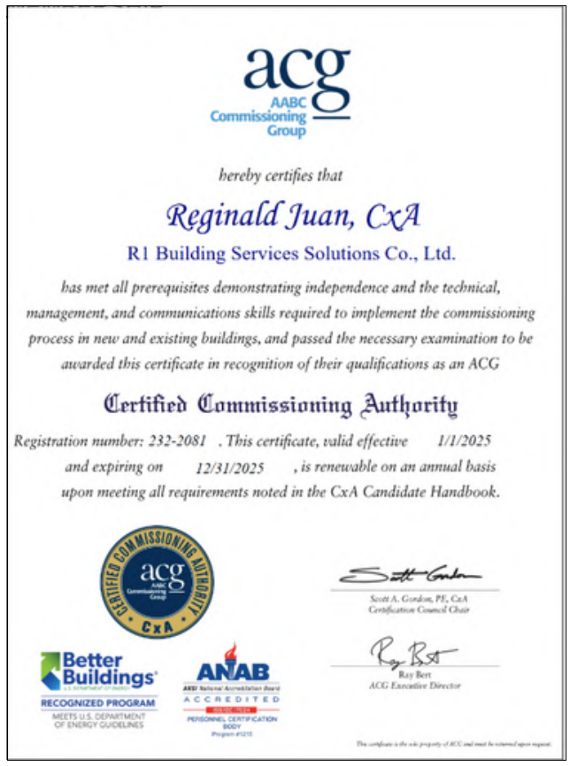 Certification 1